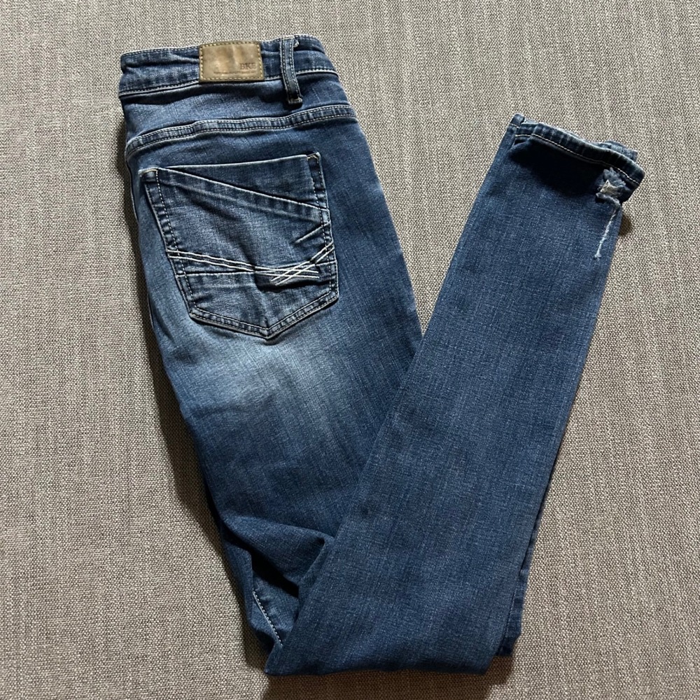 BKE Payton Mid Rise Skinny Jeans Womens 29 Distressed Medium Wash Universal Fit